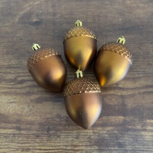 4 Copper Acorns