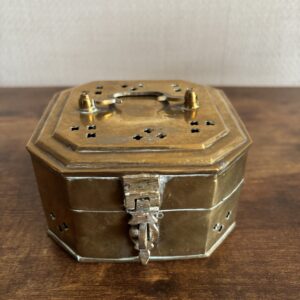 Vintage Pierced Brass Box Cricket / Incense