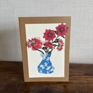 Hand Made Blank Card Collage Flowers