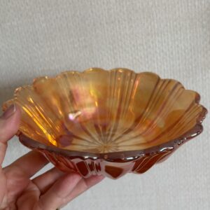Marigold Carnival Glass Bowl