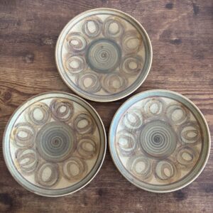 3 Small Alvingham Pottery Plates
