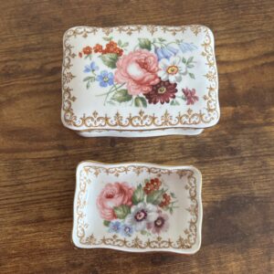 Crown Staffordshire Bone China Dish & Box