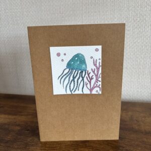 Hand Made Blank Card Jellyfish