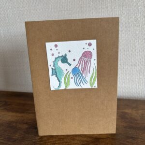 Hand Made Blank Card Sealife