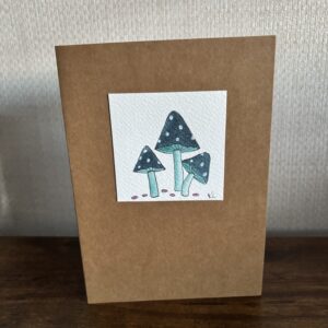 Hand Made Blank Blue Toadstools