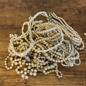 Job Lot Of Faux Pearl Necklaces