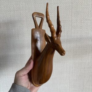 Mid Century Wooden Antelope Wall Hanging Large