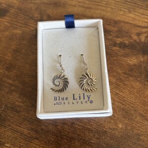 Silver Ammonite Earrings