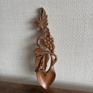 Hand Carved Wooden Welsh Loving Spoon