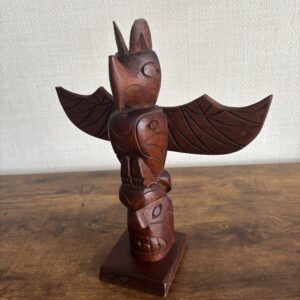 Vintage Canadian Hand Carved Totem Pole- Signed William Dennis