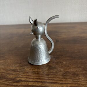 Vintage Pewter Upside Down Cat Cup Shot Glass