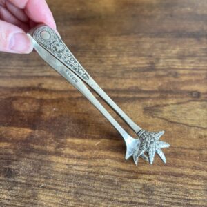 Vintage Silver Plated Bird Claw Sugar Tongs