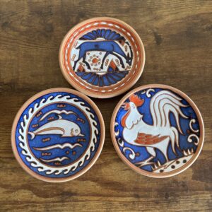 3 Terracotta Kostas Keramik Hand Made Dishes