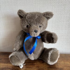 Hand Made Jointed Grey Teddy Bear