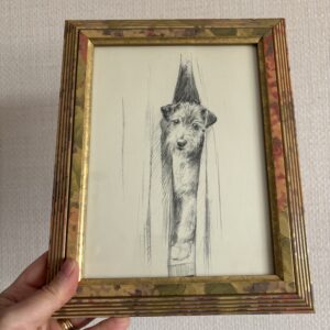 Terrier Dog by K F Barker Framed Print