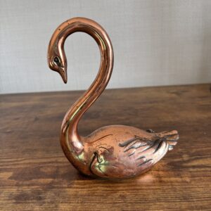 Mid Century Copper Swan