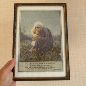 Virgin Mary & Christ Vintage Framed Print By Cicely Mary Barker