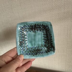 Small Turquoise Studio Pottery Dish - Dennis Lucas