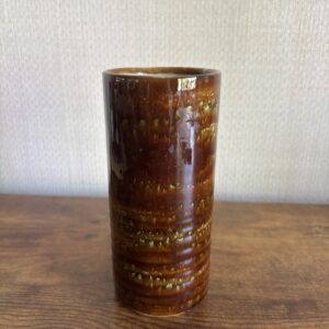 Guernsey Pottery Cylindrical Vase - small chip to glaze