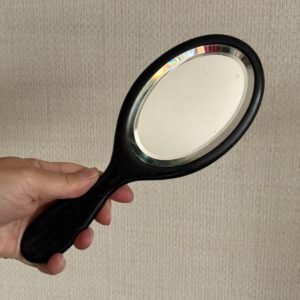 Small Antique Ebony Hand Mirror