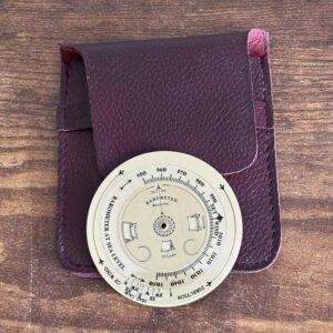 Weather Forecaster Brass Disc in Leather Pouch