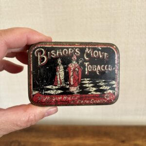Vintage Tin Bishops Move Tobacco Tin