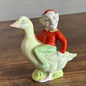 Vintage Jubilee China Pixie On A Goose - repaired