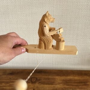 Hand Crafted Wooden Moving Bear