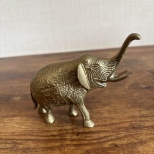 Brass Elephant - Embossed Floral Pattern