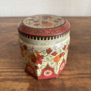 Vintage Tin Scribbans Kemp Octagonal Floral Design