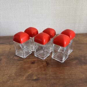 6 Piece Spice Jar Set American Diner Style