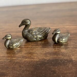 3 Small Brass Ducks