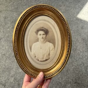 Oval Framed Portrait of Edwardian Lady