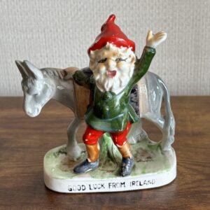 Vintage Leprechaun With Donkey - Good Luck From Ireland