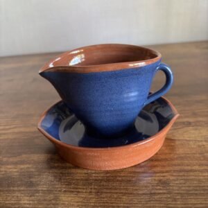 Studio Pottery Blue Jug & Dish Palgrave Pottery