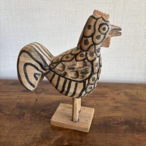 Vintage Folk Art Wooden Chicken