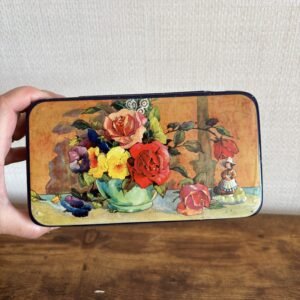 Vintage Tin - Flowers & Dutch Doll