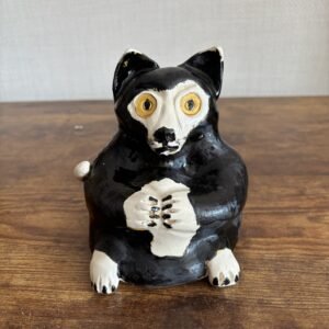 Vintage Black & White Cat Money Box