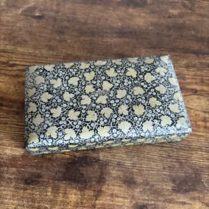 Papier-maché Black & Gold Box - little bit damaged