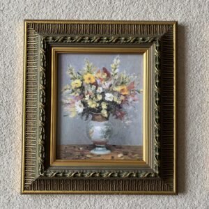 Framed Hand Varnished Print Bouquets By Marcel Dyf - A