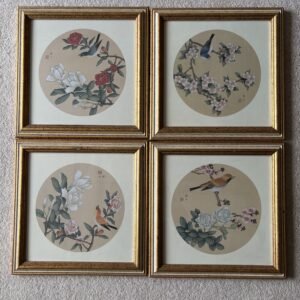 4 Framed Chinese Silk Paintings
