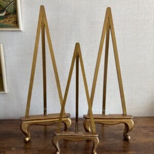 3 Picture Easels - Gold Coloured