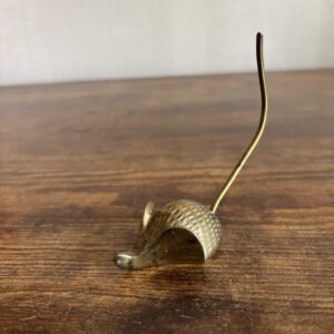 Vintage Brass Mouse Ring Holder