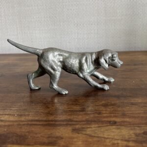 Vintage Pewter Dog Figure