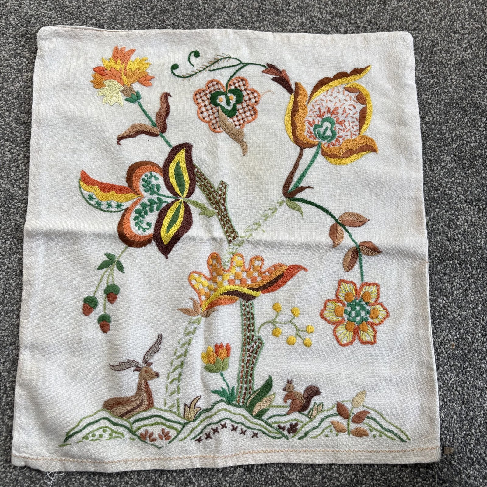 Hand Embroidered Cushion Cover B
