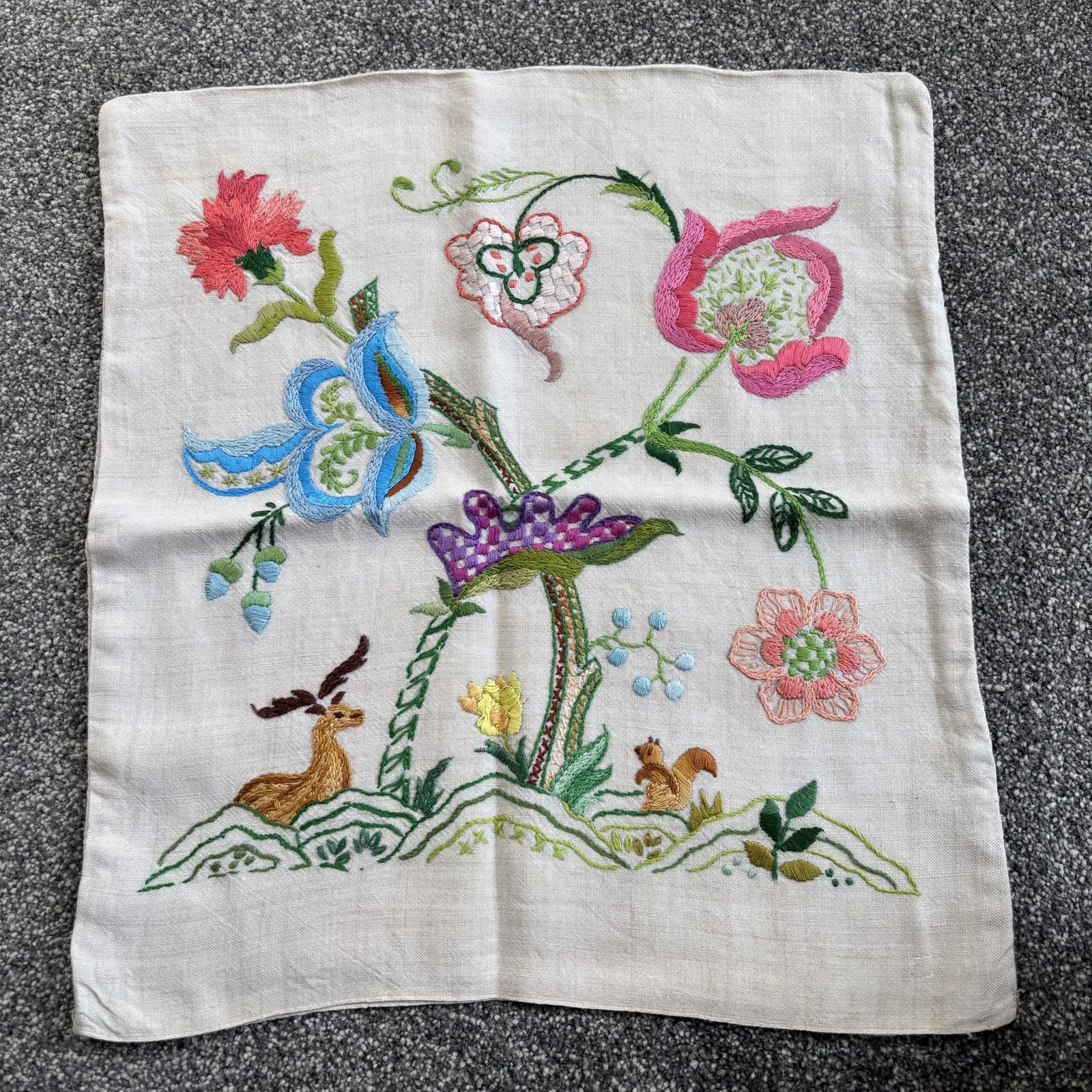 Hand Embroidered Cushion Cover A