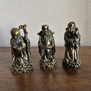 Set Of Chinese Wise Men Gold Resin
