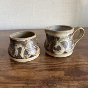 Studio Pottery Milk Jug & Sugar Bowl - Pailton Pottey