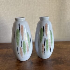 Pair Mid Century Vases - Strehla Keramik, Germany