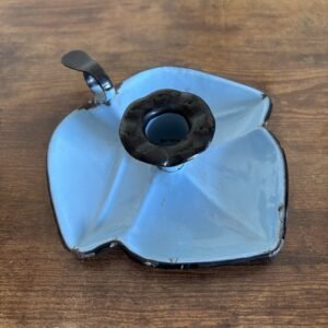 Vintage Blue Enamel Chamberstick